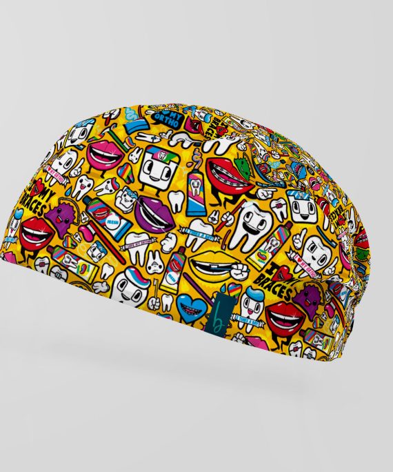 Nuestro gorro quirúrgico para odontólogos es una explosión de color, dientes felices y buen humor. Perfecto para destacar entre brackets, risas y sonrisas.