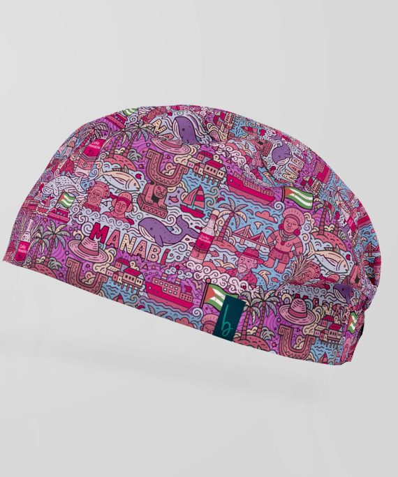 ¡Atención, atención! Llegó el Gorro Quirúrgico Manabí Full Sabor, el único capaz de traer playa, cevichito, ballenas y buena vibra directamente a tu turno.