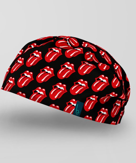 Un diseño inspirado en la energía inconfundible del rock clásico. Sobre un fondo negro intenso, las icónicas lenguas rojas crean un patrón vibrante que transmite actitud, rebeldía y personalidad. Un gorro quirúrgico para quienes disfrutan destacar dentro y fuera del quirófano, llevando el espíritu del rock a cada jornada.